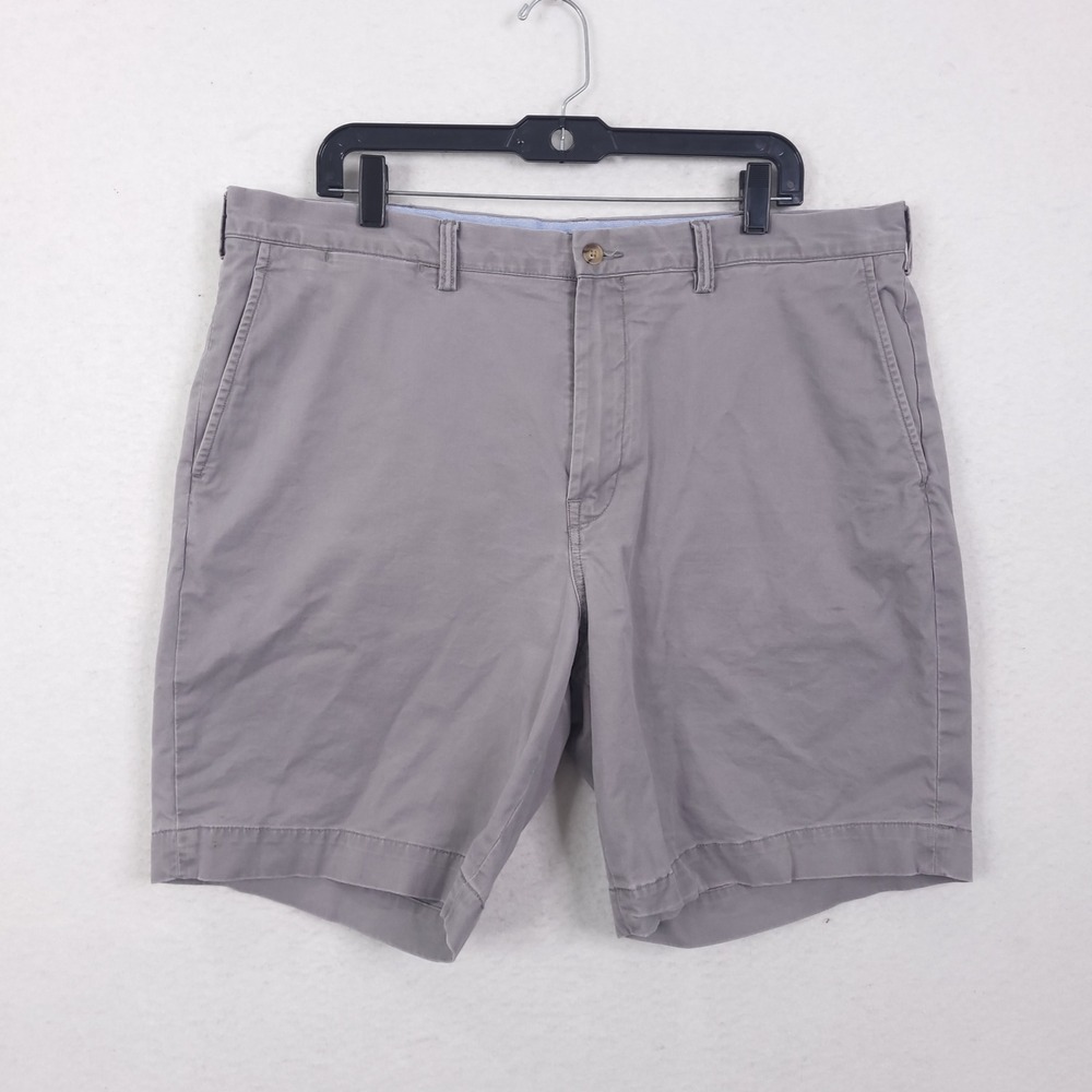 Polo Ralph Lauren Chino Shorts Grey Stretch Classic Fit Size 38 Cotton Twill